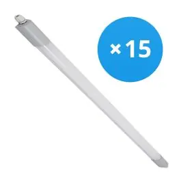Toppris - Bulk 15x Energetic LED Vandtæt Lysrender 33W 4000lm - 840 Kold Hvid 120cm