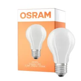 Begrænset antal - Osram Classic LED E27 Pære Filament Matt 2.2W 250lm - 827 Ekstra Varm Hvid Dæmpbar - Erstatter 25W