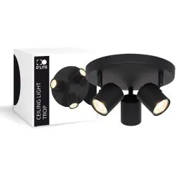 Anbefalet valg | D‘Lite Loftlampe Trop Sandet Sort Egnet Til 3x GU10