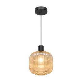 Nyt i sortimentet - D‘Lite Pendel Lampe Leffinge Rav Glas Egnet Til 1x E27