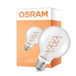 Bedst sælgende - Osram Vintage 1906 LED E27 Globe Filament Twist Klar 7.2W 806lm - 927 Ekstra Varm Hvid Bedste Farvegengivelse - Dæmpbar - Erstatter 60W