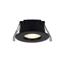 Netop kommet - Nordlux Rosalee Downlight Aluminium Sort 7W 600lm - 827-830-840 CCT Dæmpbar