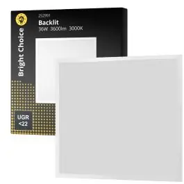Bright Choice LED Panel Backlit 36W 3600lm - 830 Varm Hvid 60x60cm - UGR | Topprodukt