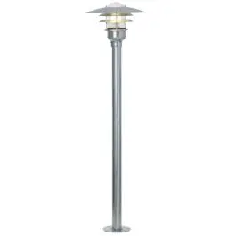 Favorit blandt kunder | Nordlux Lønstrup 32 Piedestallampe Stål og Glas Grå 320mm - IP44 - Egnet til E27