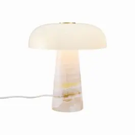 DFTP by Nordlux Bordlampe Glossy Marmor og Glas Pink 223mm - Egnet Til 1x E14 | Hurtig levering