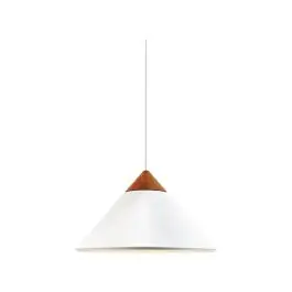 Bestseller | DFTP by Nordlux Kinto Pendel Lampe Metal og Træ Hvid 420mm - Egnet til E27