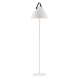 Bestil nemt | DFTP by Nordlux Strap Gulvlampe Metal og Leather Hvid Egnet til E27