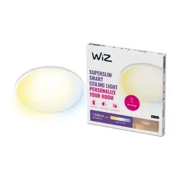 Skarp pris - WiZ Smart LED Loftlampe SuperSlim Hvid 16W 1500lm - 927-965 Justerbar Hvid Bedste Farvegengivelse - Wifi Dæmpbar