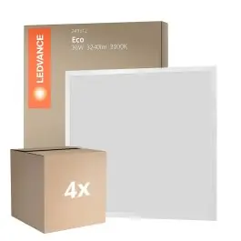 Anbefalet valg | Fordelspakke 4x Ledvance LED Panel Eco 36W 3600lm - 830 Varm Hvid 60x60cm - UGR