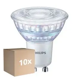 Bestil direkte | Fordelspakke 10x Philips MASTER Value LED Spot GU10 PAR16 5.5W 575lm 36D - 927 Ekstra Varm Hvid Bedste Farvegengivelse - Dæmpbar - Erstatter 80W