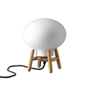 Sidste chance - U6 Mini Hiti Bordlampe, opalt glas/eg fra FDB Møbler