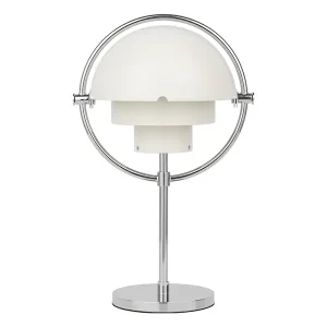 Prisnedsættelse | Multi-Lite Portable Bordlampe, krom/hvid fra GUBI