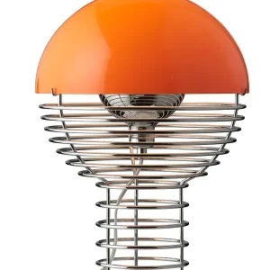 Wire Bordlampe Ø30, orange af Verner Panton - Kun kort tid