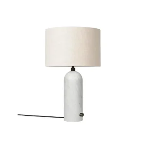 Kun få tilbage | Gravity Small Bordlampe, canvas skærm fra GUBI