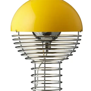 Wire Bordlampe Ø30, gul af Verner Panton | Populær