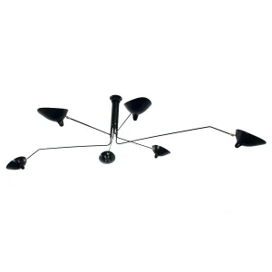 Ceiling Lamp w/6 Rotating Arms af Serge Mouille - Høj kvalitet