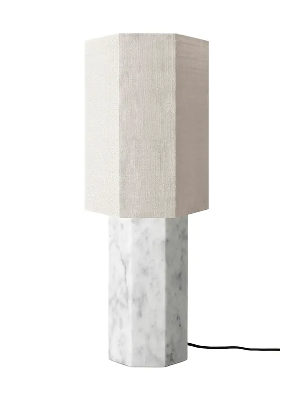 The Eight Over Eight Lamp Large, white marble fra Louise Roe - Nyhed
