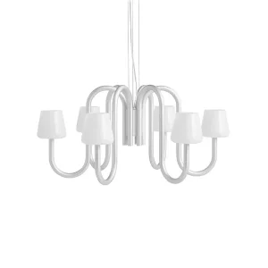 Apollo Chandelier 745, hvid opalglas fra Hay | Nyt produkt