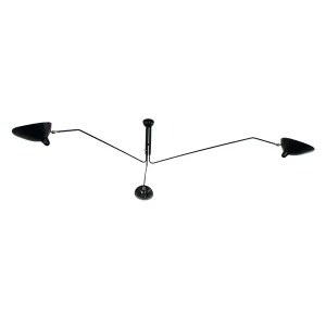 Ceiling Lamp w/3 Rotating Arms af Serge Mouille | Eftertragtet