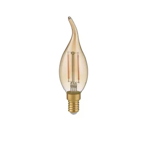 Trio Lighting Trio Lighting LK LED E14 filament krone/buet top 4W 400lm 2700K brun 3-trin - Belysning - Sikker betaling