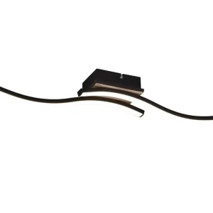 Trio Lighting Trio Lighting Route LED Loftlampe 2L Matsort/Træ - Belysning - Kan købes nu