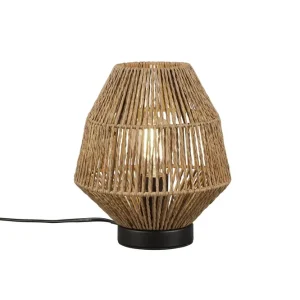 Bestil nu - Trio Lighting Trio Lighting Miki Bordlampe E27 Sisal - Belysning