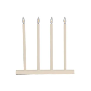 Hurtig levering | Venture Home Lofsdalen Adventslysestage 35 cm Beige - Belysning