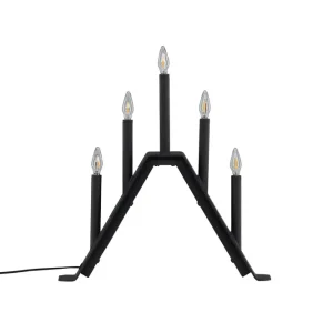 Ekstra rabat - Venture Home Åre Adventslysestage 36 cm Sort - Belysning