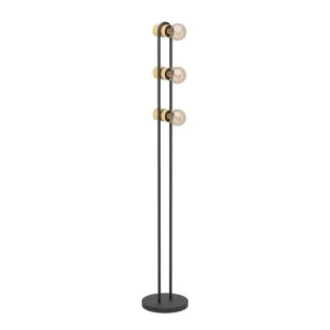 Eglo Gulvlampe Eglo Chieveley med 3 Lamper Sort/Brun - Belysning - Begrænset lager