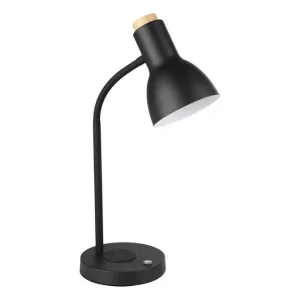 Superpris - Eglo Bordlampe Eglo Veradal-Qi med Touch Sort/Brun - Belysning