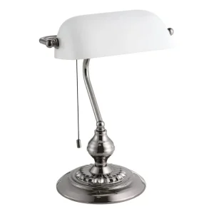 Bestil i dag | Eglo Bordlampe Eglo Banker Nikkel Hvid Hvid - Belysning