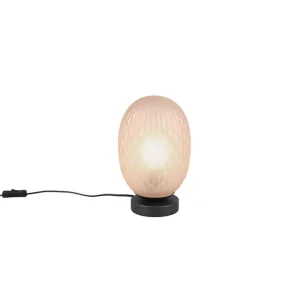 Ekspreslevering | Trio Lighting Bordlampe TRIO Facette Matsort/amber Matsort/amber - Belysning