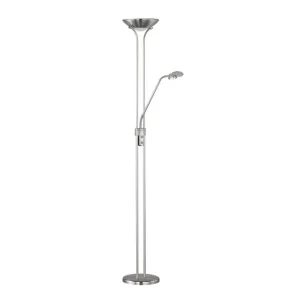 Bestil direkte - Trio Lighting Gulvlampe TRIO Spock Børstet stål Børstet stål - Belysning