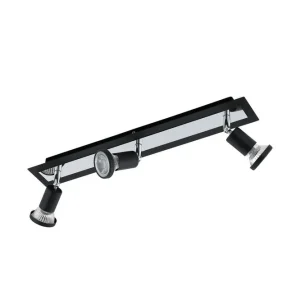 Tidsbegrænset tilbud - Eglo Spotlight Eglo Sarria med 3 Lyskilder Sort, Krom Sort/Krom - Belysning