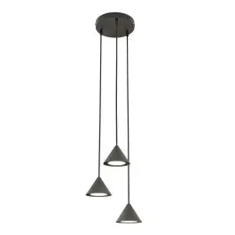 Så længe lager haves - Emibig Pendel Lampe Elit Stål Sort Egnet Til 3x GX53 - Max 10W