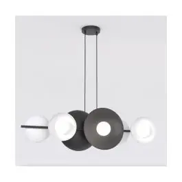 Begrænset antal | Emibig Pendel Lampe Volum Stål Sort Egnet Til 6x G9 - Max 8W