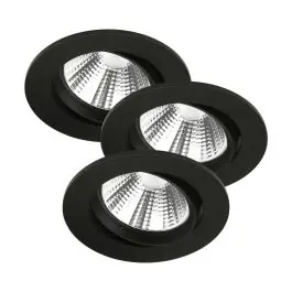 Bedst sælgende | Fordelspakke 3x Nordlux Spot Fremont Metal Sort 4.5W 345lm 36D - 827 Ekstra Varm Hvid 85mm - IP23- Dæmpbar