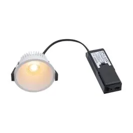 Bedst sælgende | Nordlux Downlight Albric Aluminium Hvid 8W 620lm 38D - 927 90mm - IP44 - Bedste Farvegengivelse - Dæmpbar