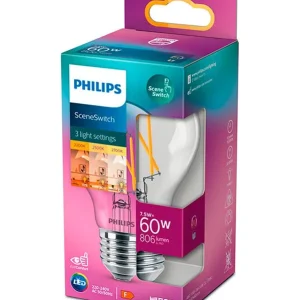 Tilbuddet slutter snart - E27 - Philips SceneSwitch Filament LED Pære 806-320-150lm