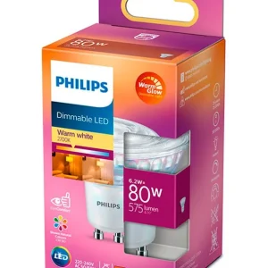 Spar mere | GU10 - Philips Warm Glow LED Spot 6.2W - 575lm