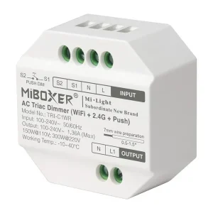 Bedst sælgende - Miboxer - Dæmper - AC - TRIAC - 300W - 230V - WiFi - 2.4GHz RF