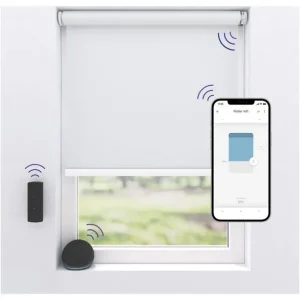 Rabat - MotionBlinds - Wireless Electric Sort-Out Rollerblind 80x190cm - Hvid