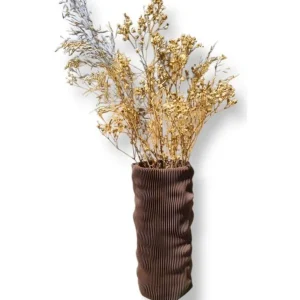 Kan købes nu - Simiu - CLAYLA Lamel vase - mokka - 20 cm