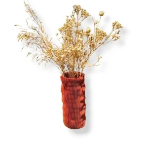 Tryg betaling | Simiu - CLAYLA Lamel vase - Terracotta - 20 cm
