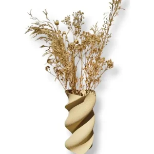 Simiu - HEART TWIST - Vase - 20 cm - Sand - Køb nu