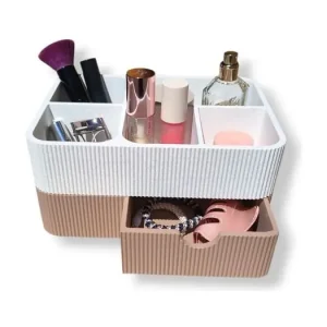 Simiu - Drawia - makeup opbevaring - Hvid-marmor/lerbrun | Populær