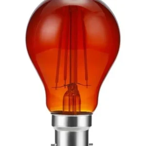 Kundernes valg | Ba22d - SPL Ba22d Fire Flame - Amber - Ø 60mm - 270lm - CRI 82 - Dæmpbar