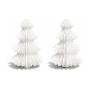 Simiu - Juleophæng - 6 cm - Grantræ - Silkehvid - 2 pak - Særtilbud