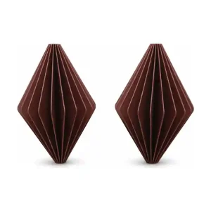 Simiu - Juleophæng - 6 cm - Diamant - Bordeaux Rød - 2 pak - Anbefalet valg