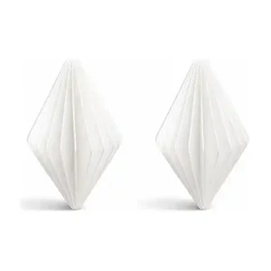 Simiu - Juleophæng - 6 cm - Diamant - Silkehvid - 2 pak | Helt ny